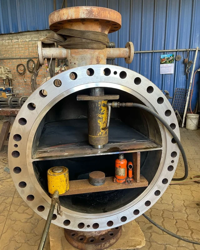 Trabajo de cambio de baffle (placa divisora) por deformación y posterior mecanizado de zona de empaquetadura y anillo de pernos para normalizar cotas de cuerdo a planimetria asociada al equipo (intercambiador de calor) de alta presión en planta HDS-1 de Enap refinería Bío Bío. 
Enero, 2025.
